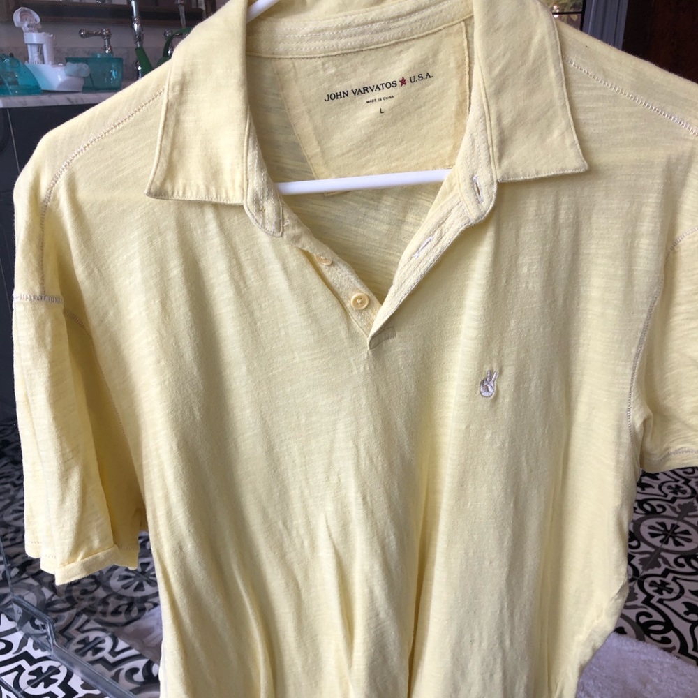 Yellow John Varvatos Shirt. Size L